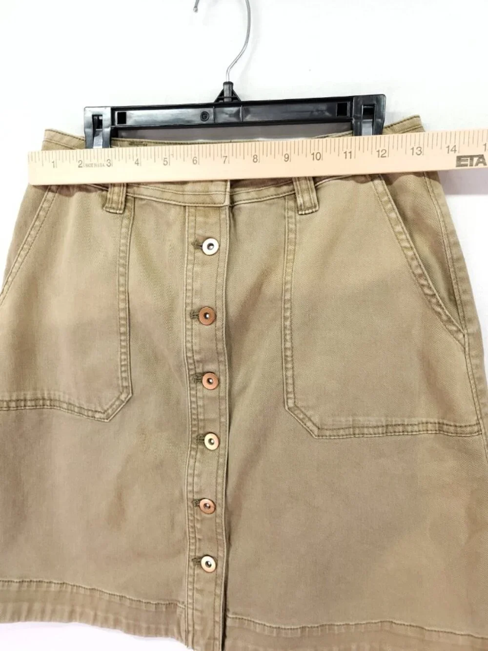 Anthropologie Pilcro and The Letterpress Sun-Faded Utility Skirt Size 0 26x18 - Picture 5 of 11